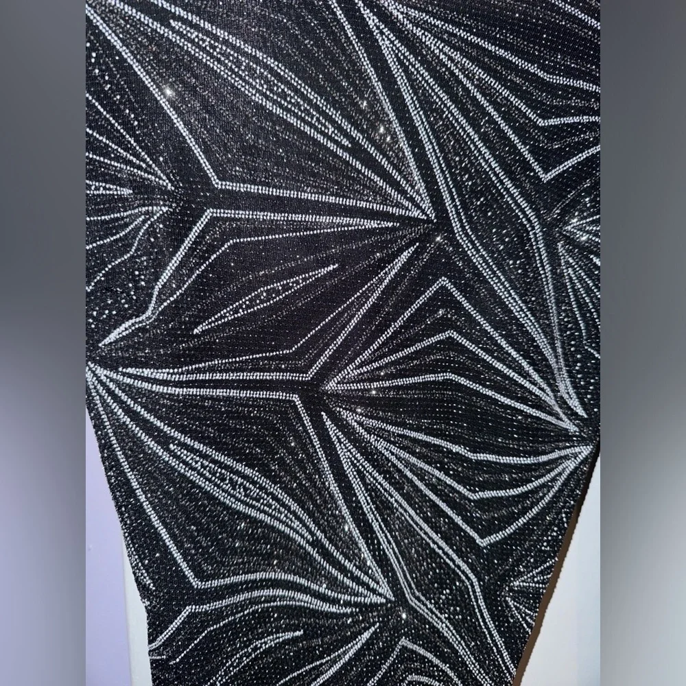 Windsor Black and Silver Sparkly Party Dress Small - Picture 4 of 6